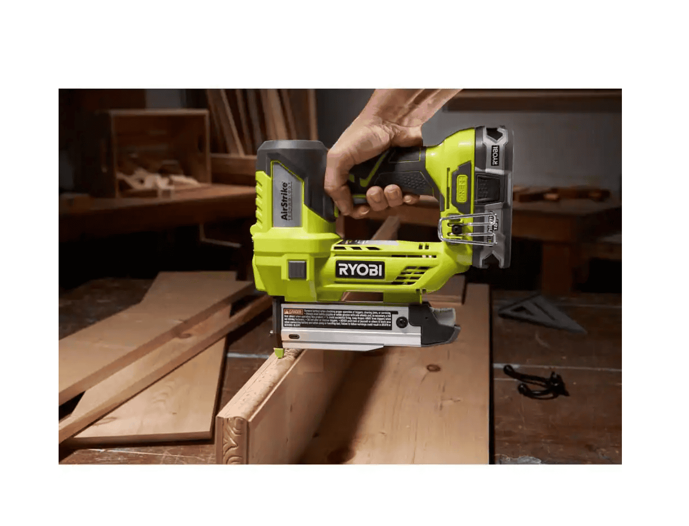 RYOBI P318-PBP006 ONE+ 18V Cordless AirStrike 23-Gauge 1-3/8 in. Headless Pin Nailer with Lithium-Ion 2.0 Ah Compact Battery