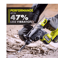 RYOBI P223K1 ONE+ HP 18V Brushless Cordless 1 in. SDS Plus Rotary Hammer Kit with (1) 4.0 Ah Battery and Charger