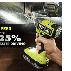 RYOBI PBLID02K ONE+ HP 18V Brushless Cordless 1/4 in. 4-Mode Impact Driver Kit w/(2) 2.0 Ah HIGH PERFORMANCE Battery, Charger, Bag