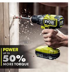 RYOBI PBLDD01K-A98401 ONE+ HP 18V Brushless Cordless 1/2 in. Drill/Driver Kit w/(2) Batteries, Charger, Bag, & Drill/Drive Kit (40-Piece)