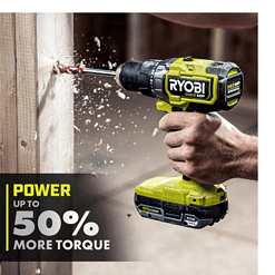 RYOBI PBLDD01K-A986501 ONE+ HP 18V Brushless Cordless 1/2 in. Drill/Driver Kit w/(2) Batteries, Charger, Bag, & Drill and Drive Kit (65-Piece)