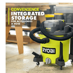 RYOBI RY40WD01B 40V 10 Gal. Cordless Wet/Dry Vacuum (Tool Only)