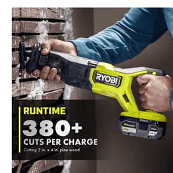 RYOBI Reciprocating Saw PBLRS01K1 ONE+ HP 18V Brushless Cordless with 4.0 Ah HIGH PERFORMANCE Battery and Charger