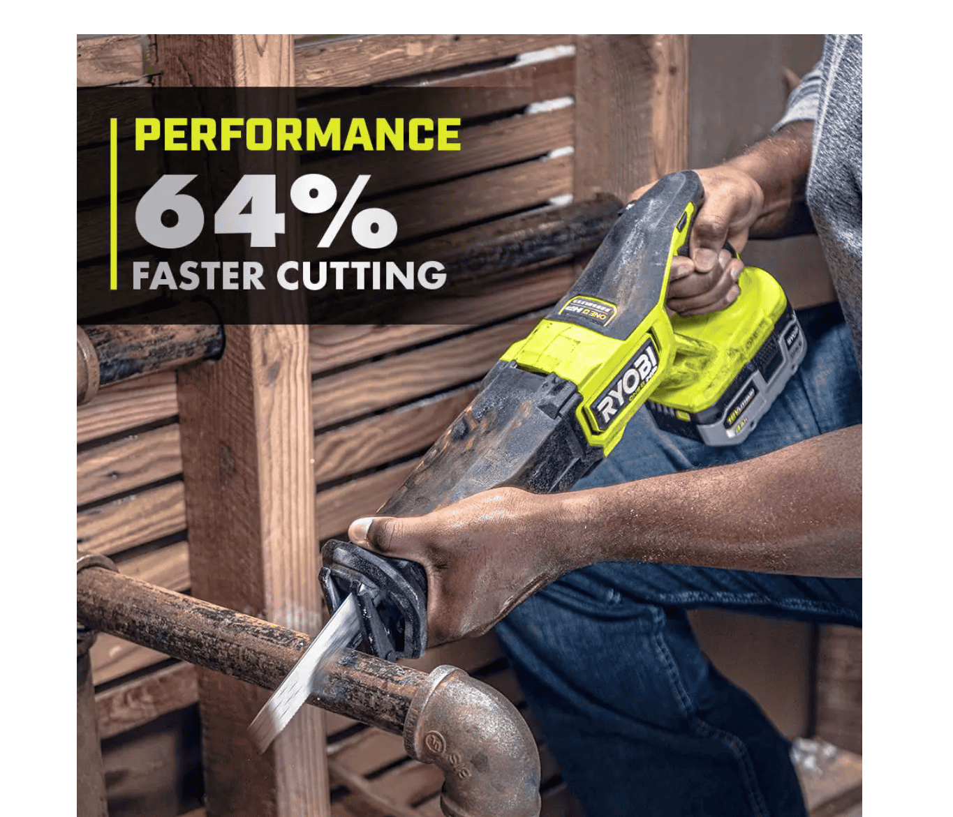 RYOBI PBLRS01B-A233501 ONE+ HP 18V Brushless Cordless Reciprocating Saw (Tool Only)