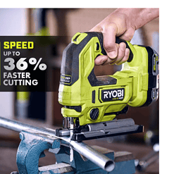 RYOBI Jig Saw PBLJS01B-PSK005 ONE+ HP 18V Brushless Cordless with 2.0 Ah Battery and Charger