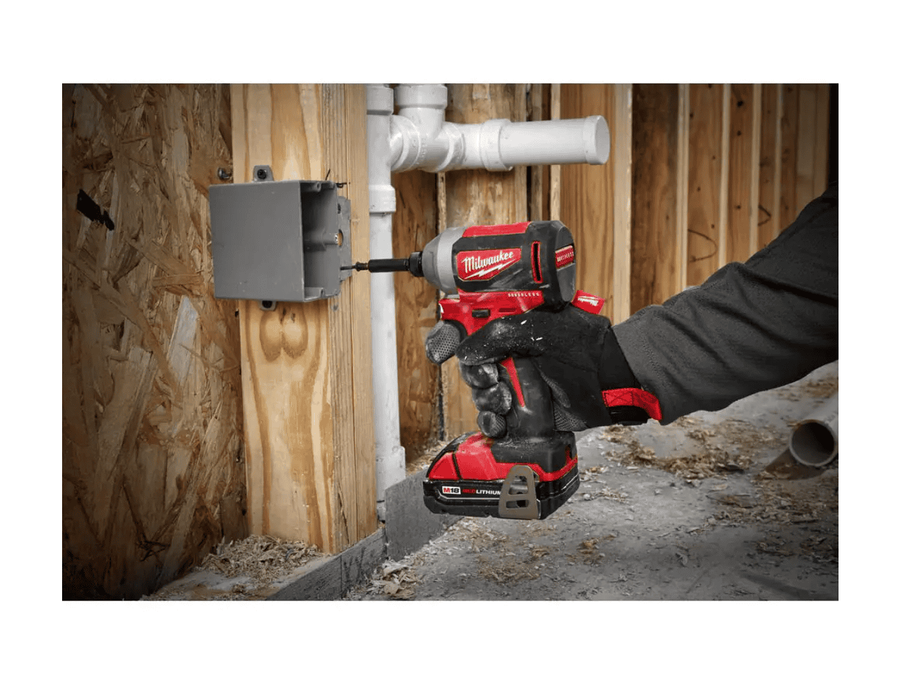 Milwaukee 2850-22CT M18 18V Lithium-Ion Brushless Cordless 1/4 in. Impact Driver Kit with Two 2.0 Ah Batteries, Charger and Hard Case
