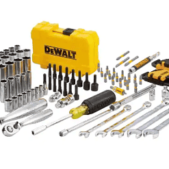 DEWALT DWMT73802 1/4 in. x 3/8 in. Drive Polished Chrome Mechanics Tool Set (142-Piece)