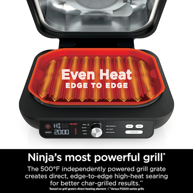 Ninja IG601 Foodi XL Pro 7-in-1 Indoor Grill 15.7-in L x 17.4-in W Non-stick Residential, Black, 4 Quarts - Image 4
