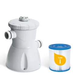 Funsicle 12ft x 30in Round Sea-Thru QuickSet Above Ground Pool with Cartridge Filter Pump, Age 6 & up