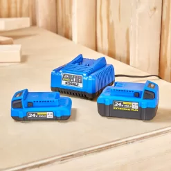 Alternative view of Kobalt 24-Volt 2-Pack 2 Amp-Hour; 4 Amp-Hour Lithium Power Tool Battery Kit (Charger Included)