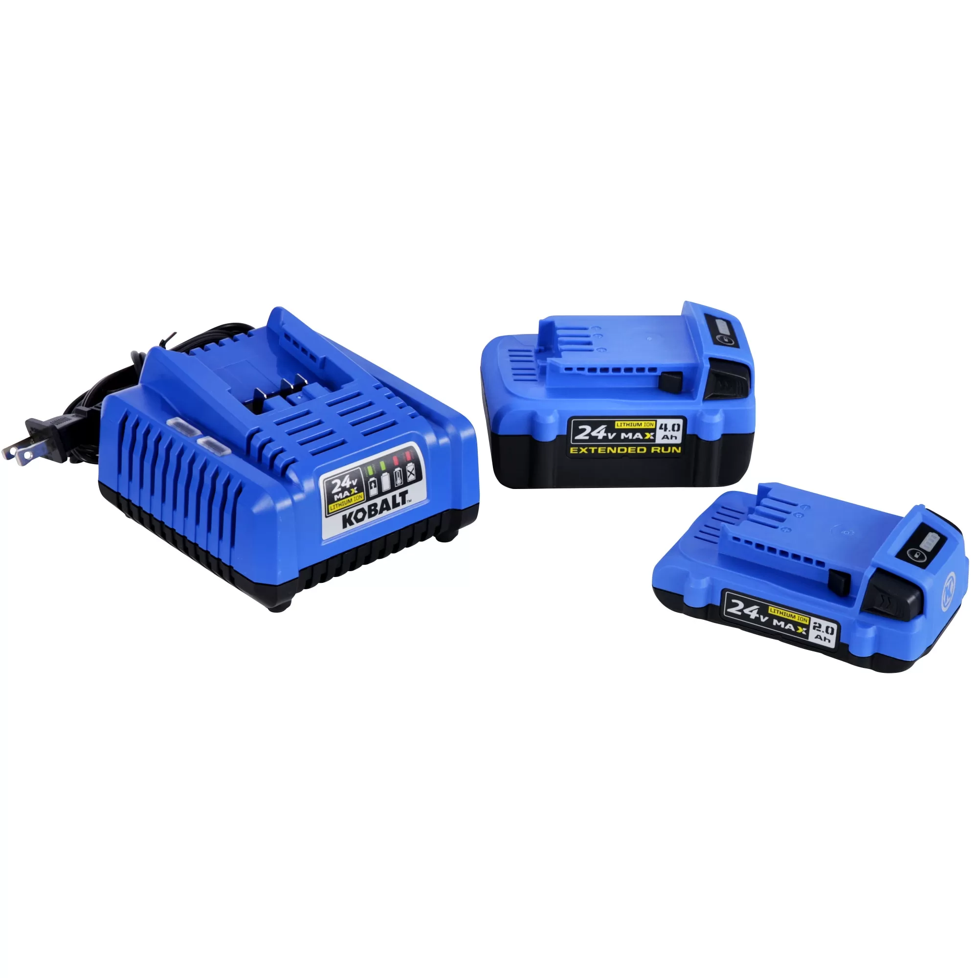 Kobalt 24-Volt 2-Pack 2 Amp-Hour; 4 Amp-Hour Lithium Power Tool Battery Kit (Charger Included) - Image 3