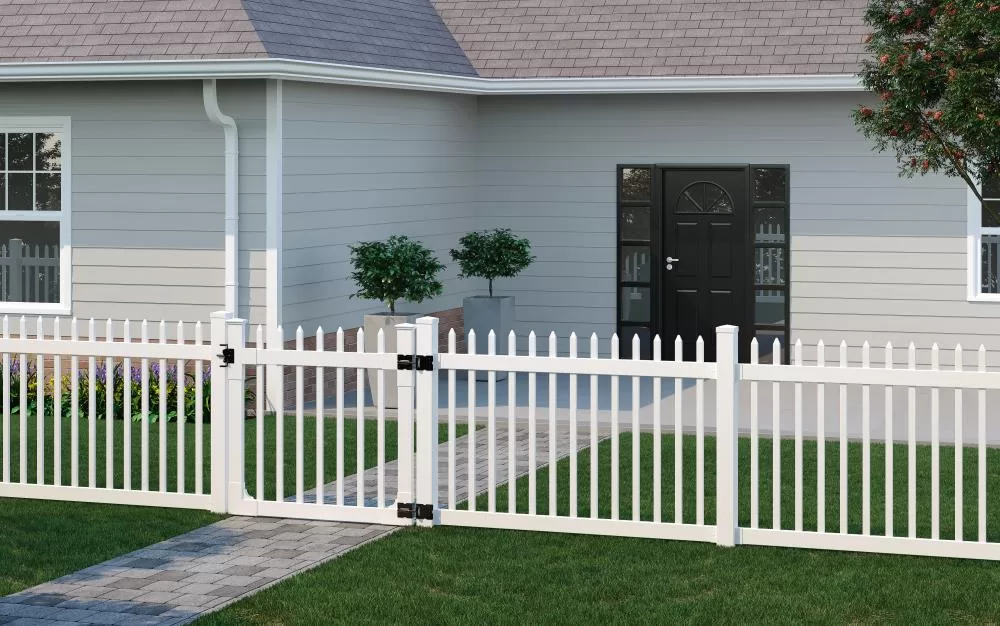 WamBam Fence 4-ft H x 4-ft W White Vinyl Flat-top Fence Gate Kit - Image 3