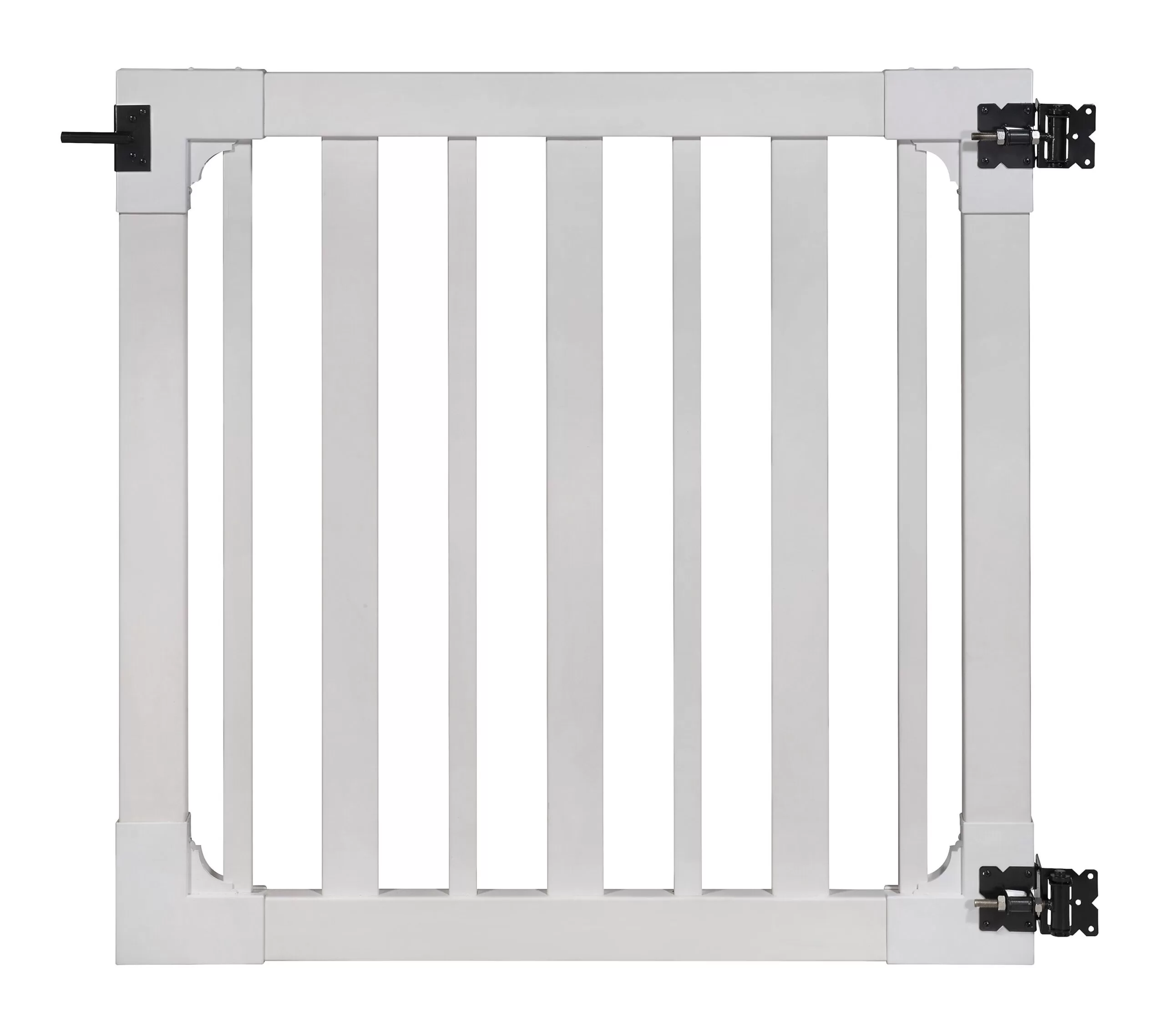 WamBam Fence 4-ft H x 4-ft W White Vinyl Flat-top Fence Gate Kit