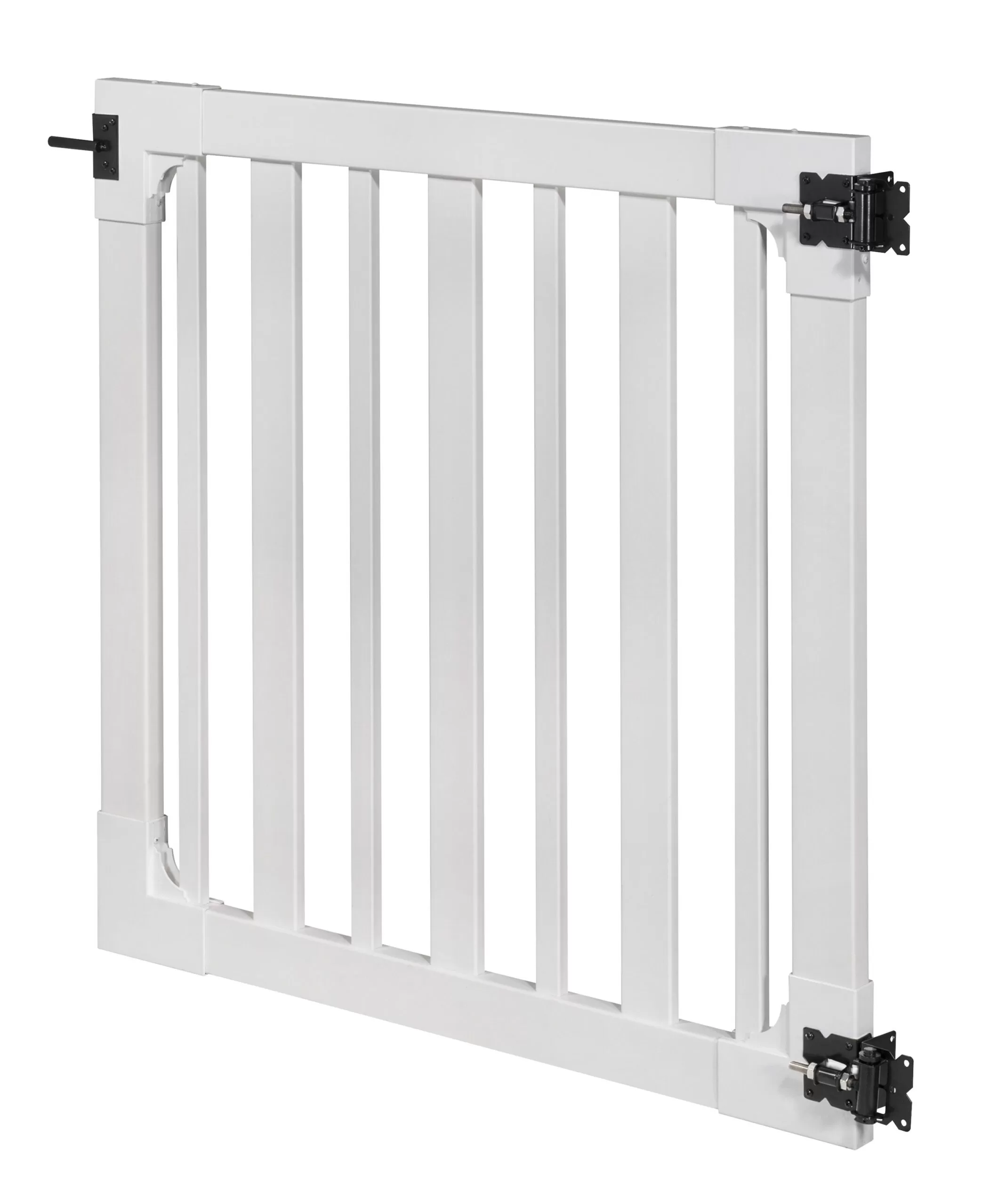 WamBam Fence 4-ft H x 4-ft W White Vinyl Flat-top Fence Gate Kit - Image 4