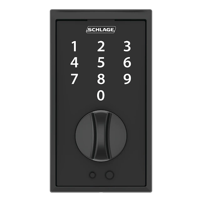Schlage Touch Century Matte Black Electronic Deadbolt Lock Lighted Keypad Touchscreen - Image 5