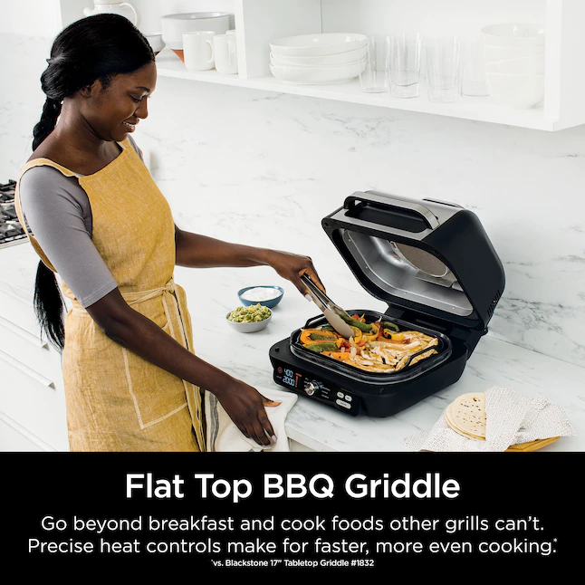 Ninja IG601 Foodi XL Pro 7-in-1 Indoor Grill 15.7-in L x 17.4-in W Non-stick Residential, Black, 4 Quarts - Image 5