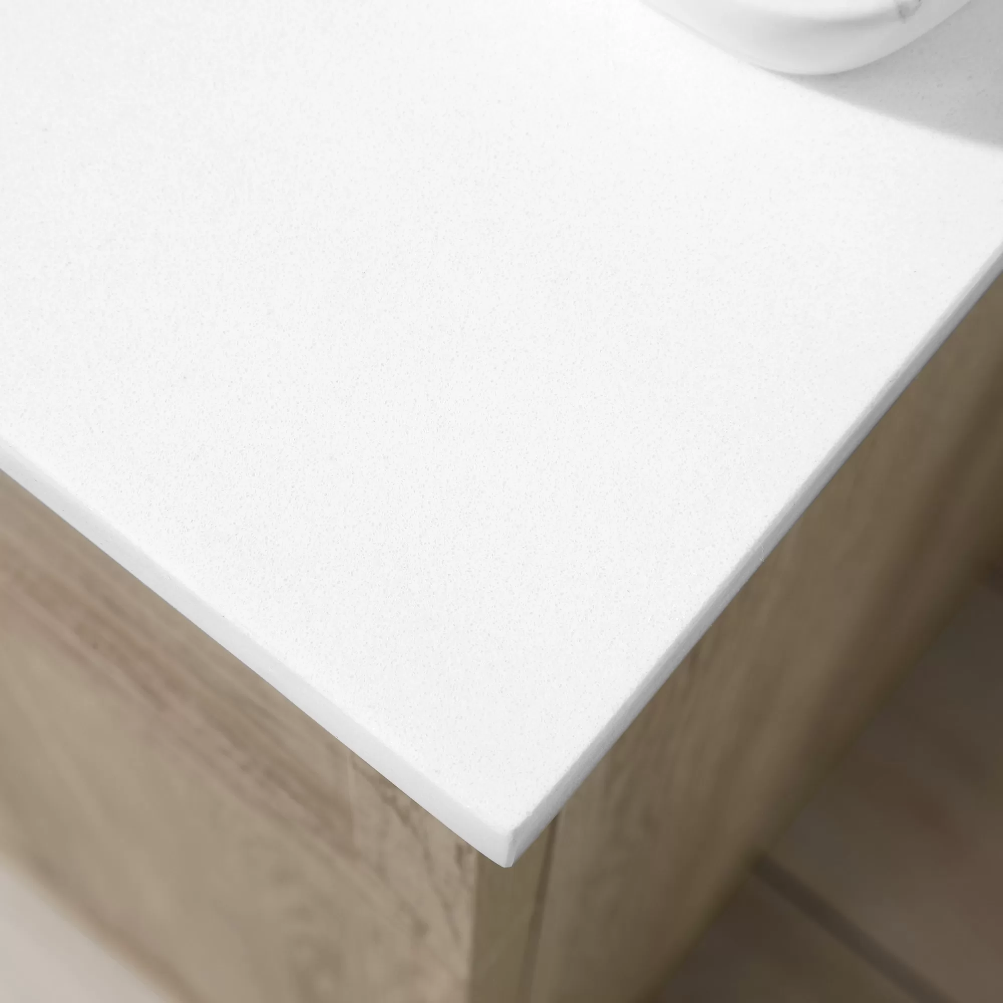 Style Selections Dolton 24-in Natural Oak Undermount Single Sink Bathroom Vanity with White Engineered Stone Top (Mirror Included) - Image 11