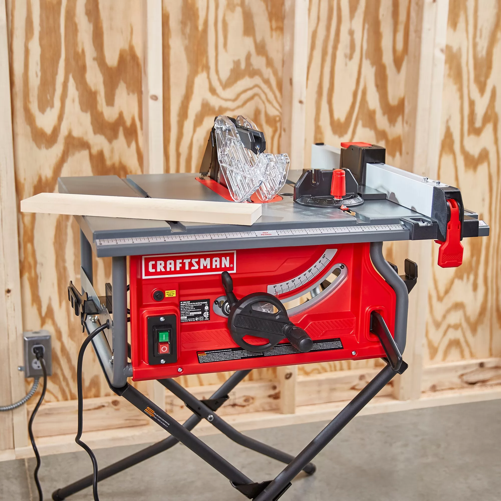 CRAFTSMAN 10-in Carbide-tipped Blade 15-Amp Portable Jobsite Table Saw with Folding Stand - Image 9