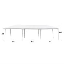 Zimtown 10'x30' Canopy install Gazebo Wedding Party Tent with Removable Sidewall Outdoor