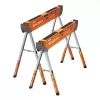 BORA 2-Pack 3-in W x 36-in H Adjustable Steel Saw Horse (1500-lb Capacity)