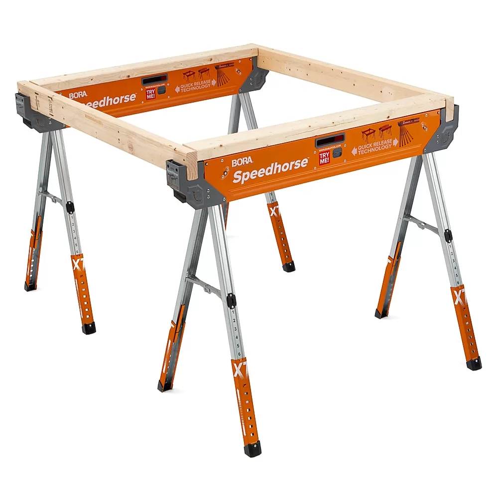 BORA 2-Pack 3-in W x 36-in H Adjustable Steel Saw Horse (1500-lb Capacity) - Image 3
