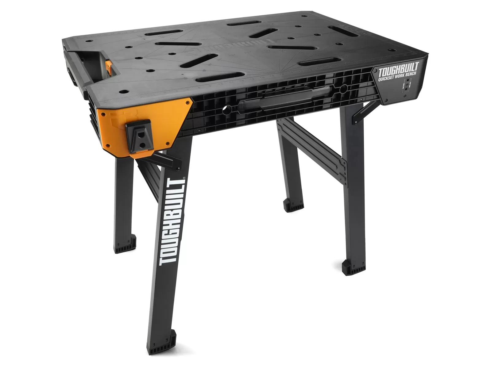 TOUGHBUILT QuickSet 1,000lb Capacity 23.5-in W x 31-in H Black and Gray Plastic Work Bench