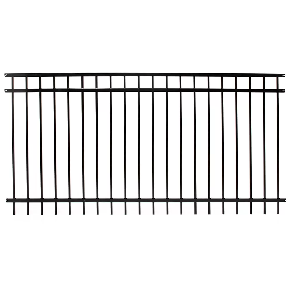 Fortress Building Products Versai 4-ft H x 8-ft W Gloss Black Steel Privacy Fence Panel