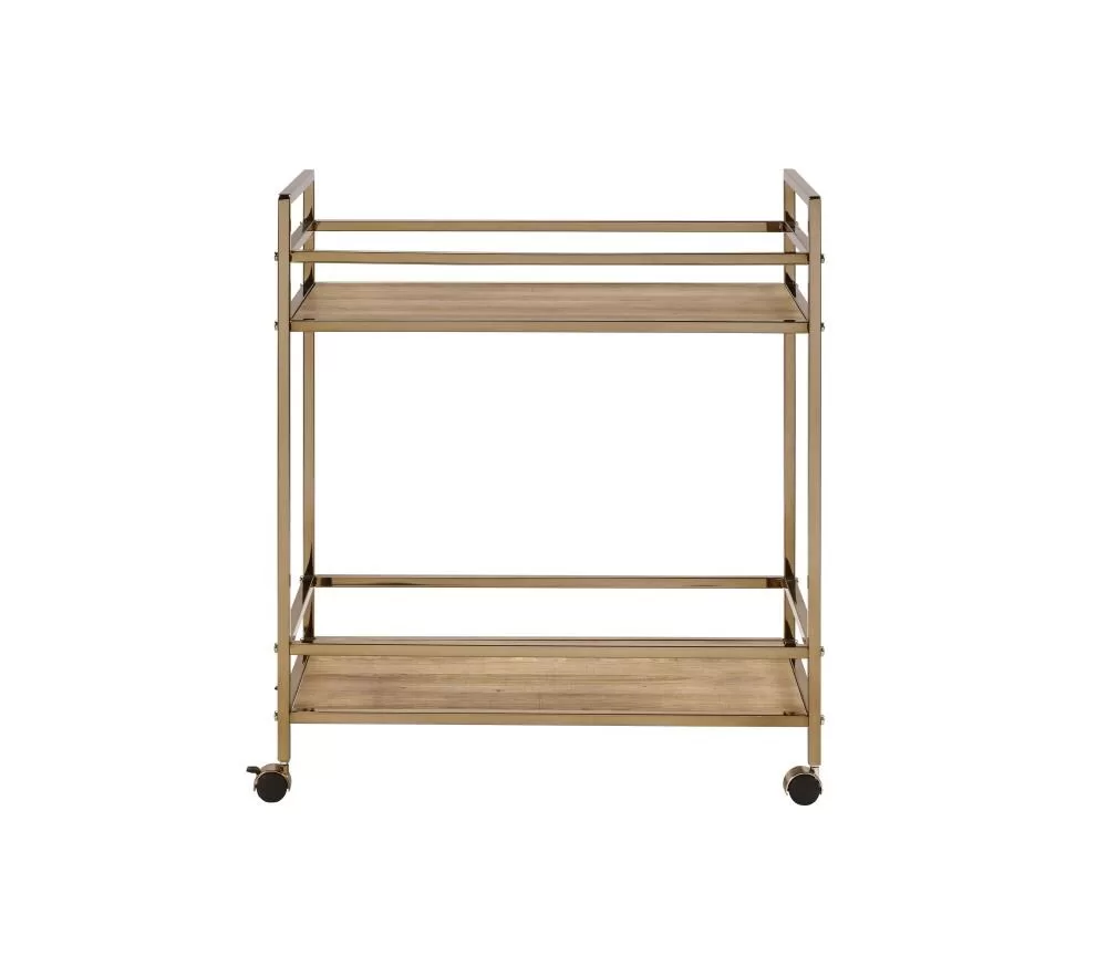 ACME FURNITURE Metal Base with Mdf Metal Top Kitchen Cart (14-in x 28-in x 32-in) - Image 2