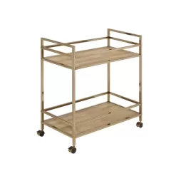 ACME FURNITURE Metal Base with Mdf Metal Top Kitchen Cart (14-in x 28-in x 32-in)