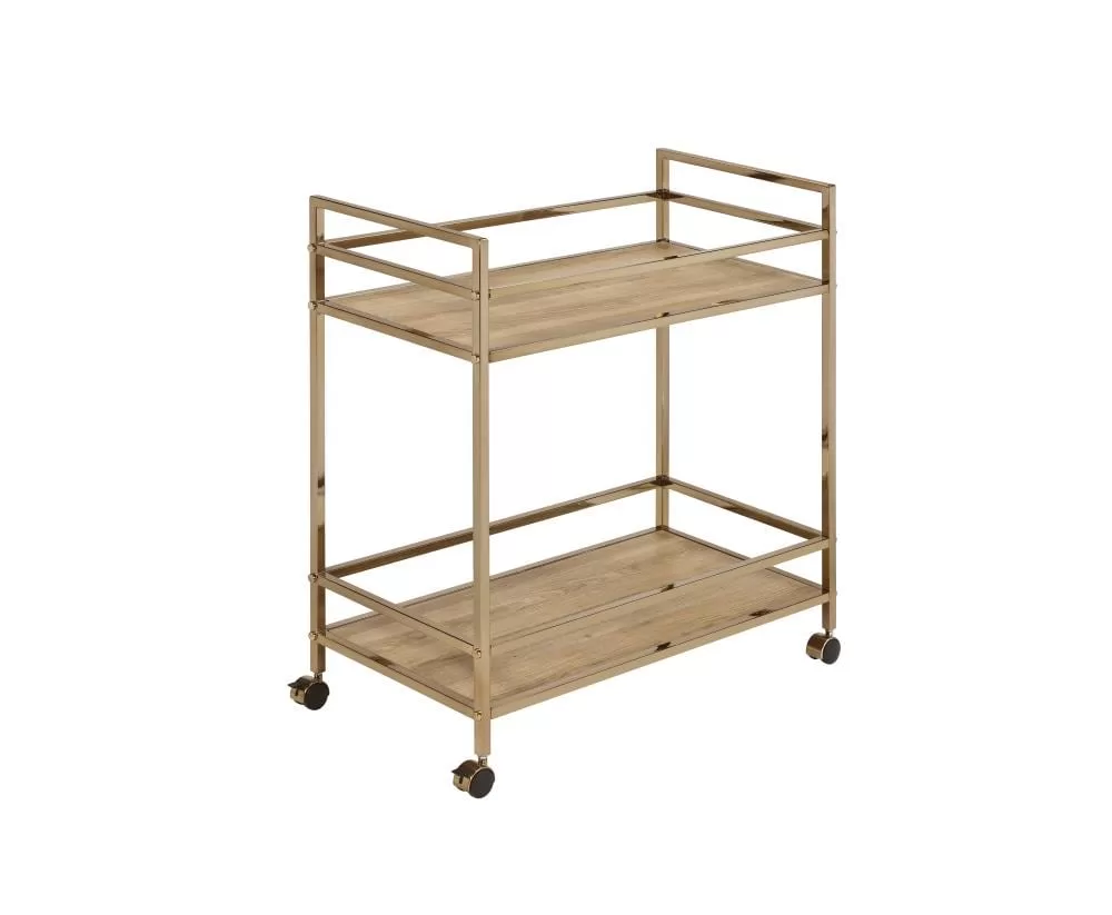 ACME FURNITURE Metal Base with Mdf Metal Top Kitchen Cart (14-in x 28-in x 32-in)