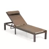 Crestlive Products Patio chaise lounge Aluminum Frame In Brown 