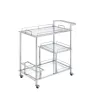 ACME FURNITURE Metal Base with Glass Top Rolling Kitchen Cart (16-in x 31-in x 34-in)