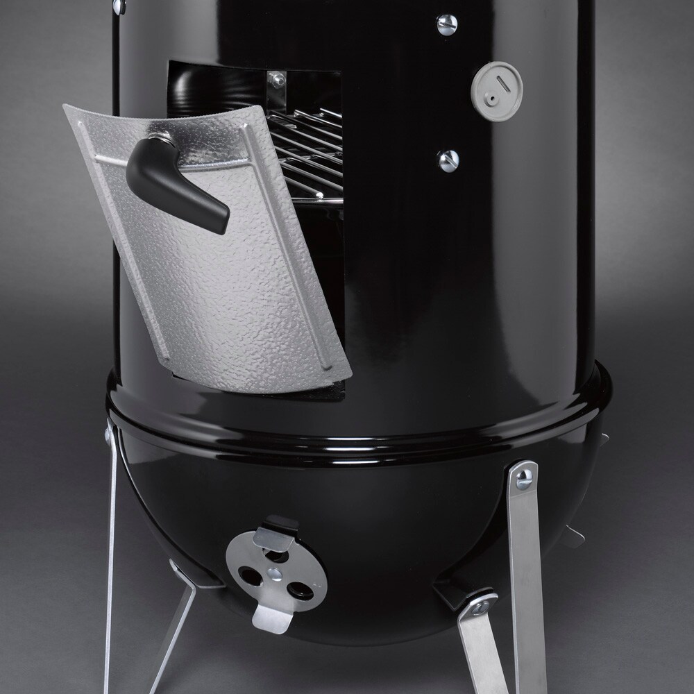 Weber 14-in Smokey Mountain Cooker 286-Sq in Black Porcelain-enamel Vertical Charcoal Smoker - Image 3