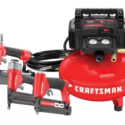 CRAFTSMAN 6-Gallon Single Stage Portable Corded Electric Pancake Air Compressor with Accessories (3-Tools Included)