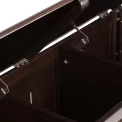 Brooklyn + Max Somerset Solid Wood 51 inch Wide Traditional Storage Bench Trunk in Dark Chestnut Brown