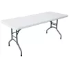 Plastic Development 706 Heavy Duty 6 Foot Straight Banquet Folding Table, White