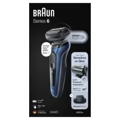 Alternative view of Braun Series 6 6020s Rechargeable Wet Dry Men's Electric Shaver, Blue
