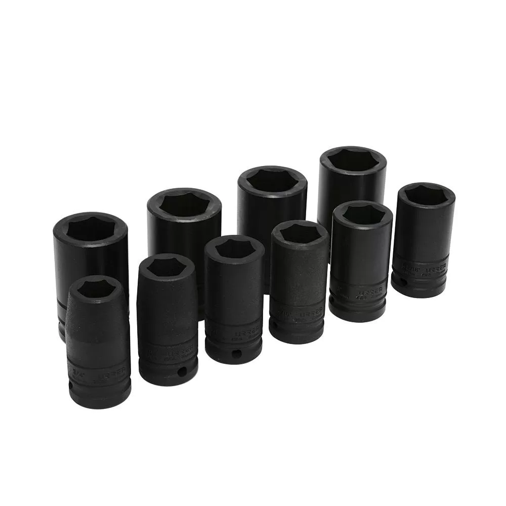 URREA 3/4" Drive 6-Point Deep Impact Socket 10PC
