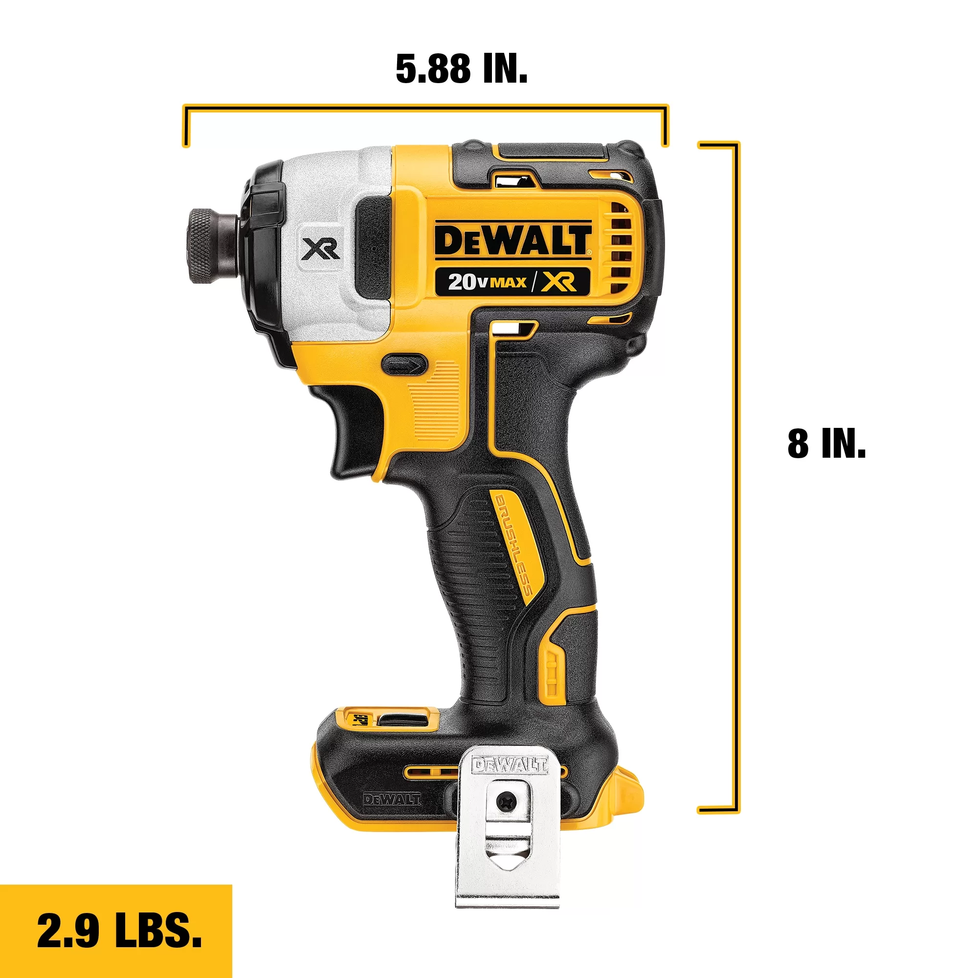 DEWALT Xr 20-volt Max 1/4-in Variable Speed Brushless Cordless Impact Driver (Tool Only) - Image 7