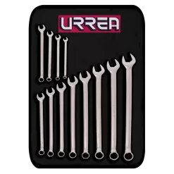 URREA 12-Piece Set 12-point Metric Standard Combination Wrench Includes Soft Case