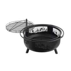 Alternative view of Blue Sky WBFB36SG-MD Outdoor Living 36-in W Black Steel Wood-Burning Fire Pit