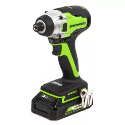 Alternative view of Greenworks 24-volt 1/4-in Variable Speed Brushless Cordless Impact Driver (2-Batteries Included)