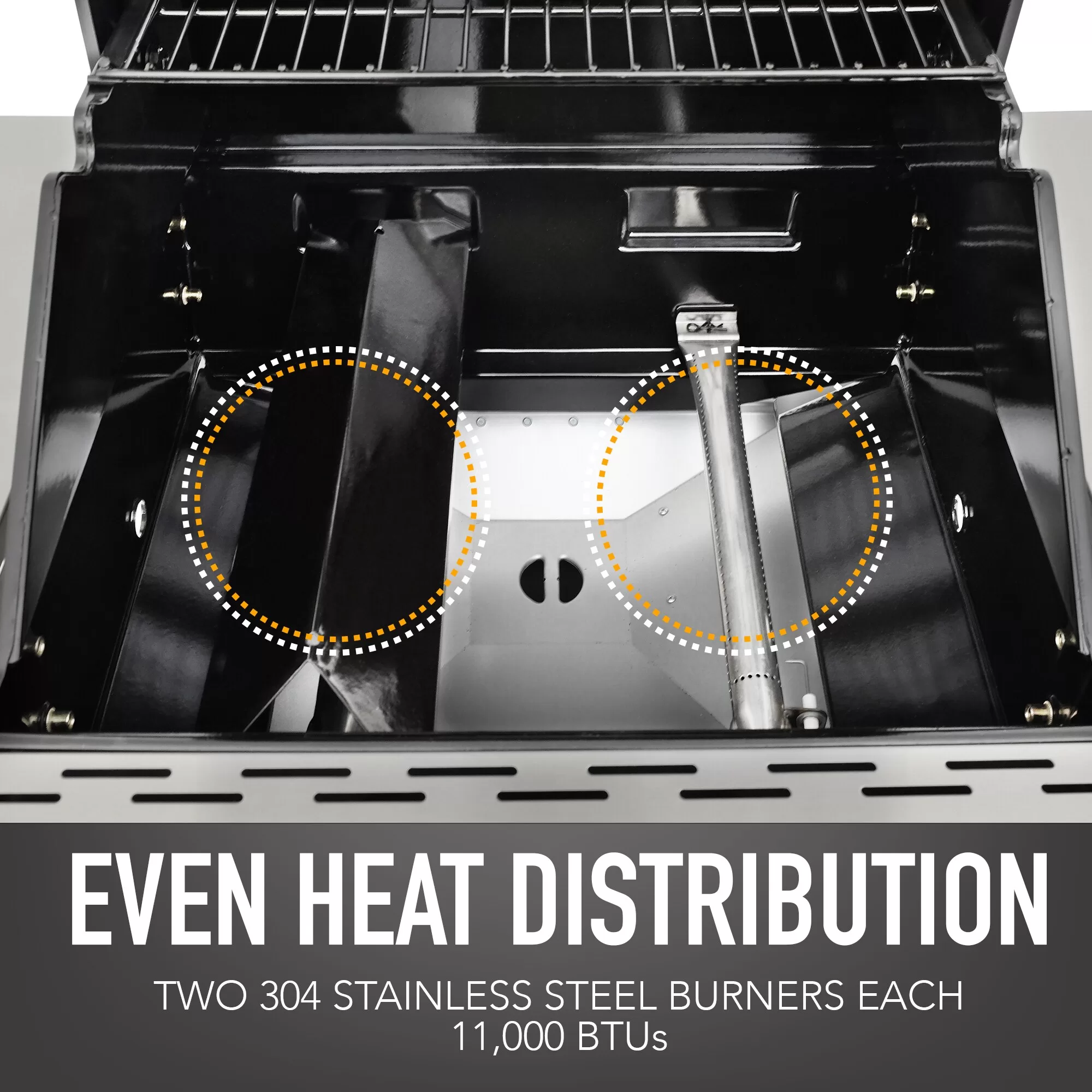 Permasteel Black 2-Burner Liquid Propane Gas Grill - Image 4