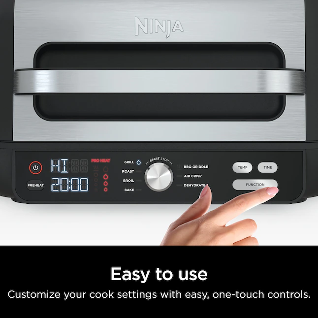 Ninja IG601 Foodi XL Pro 7-in-1 Indoor Grill 15.7-in L x 17.4-in W Non-stick Residential, Black, 4 Quarts - Image 8
