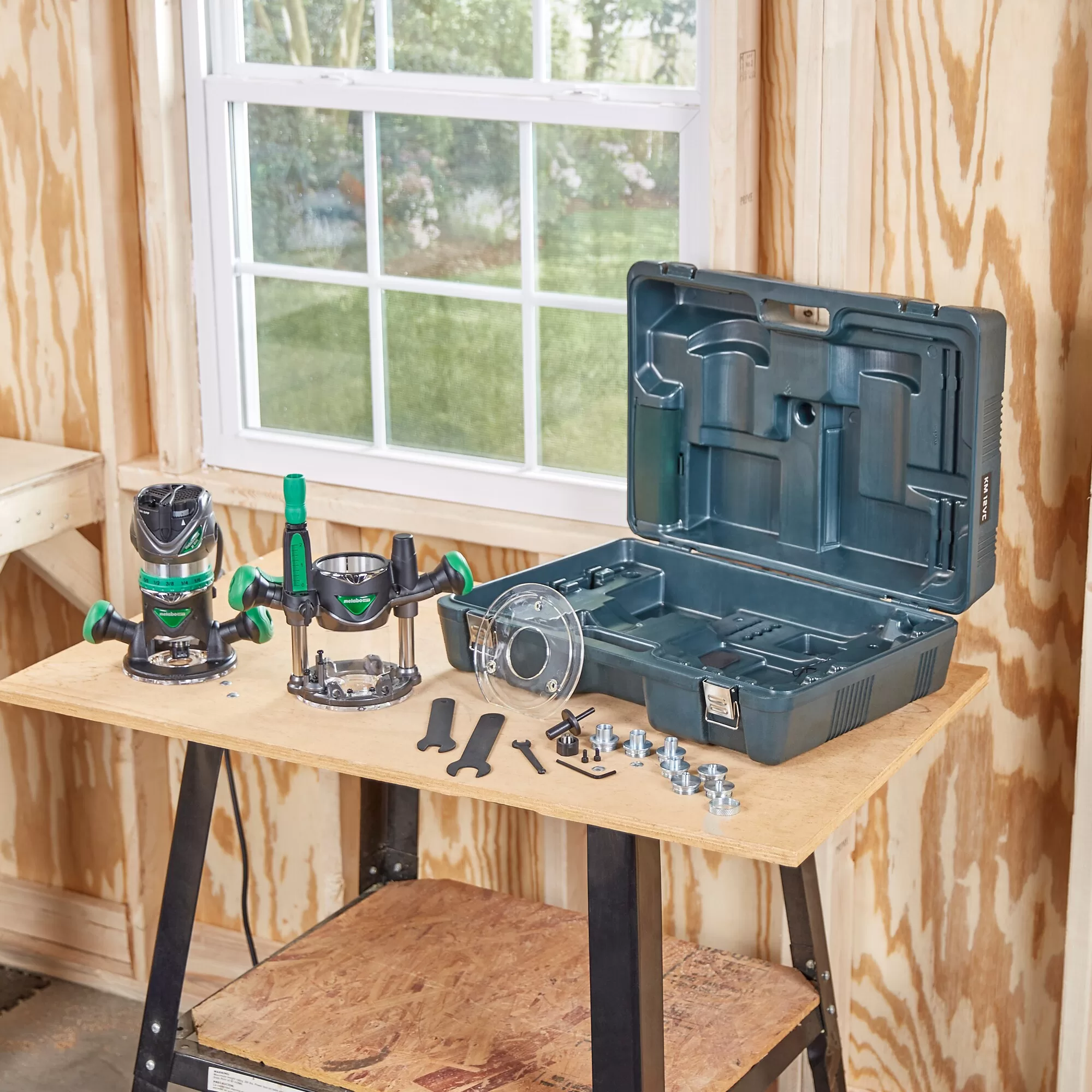 Metabo HPT 1/4-in and 1/2-in 2.25-HP Variable Speed Combo Fixed/Plunge Corded Router Hard Case (Tool Only) - Image 3