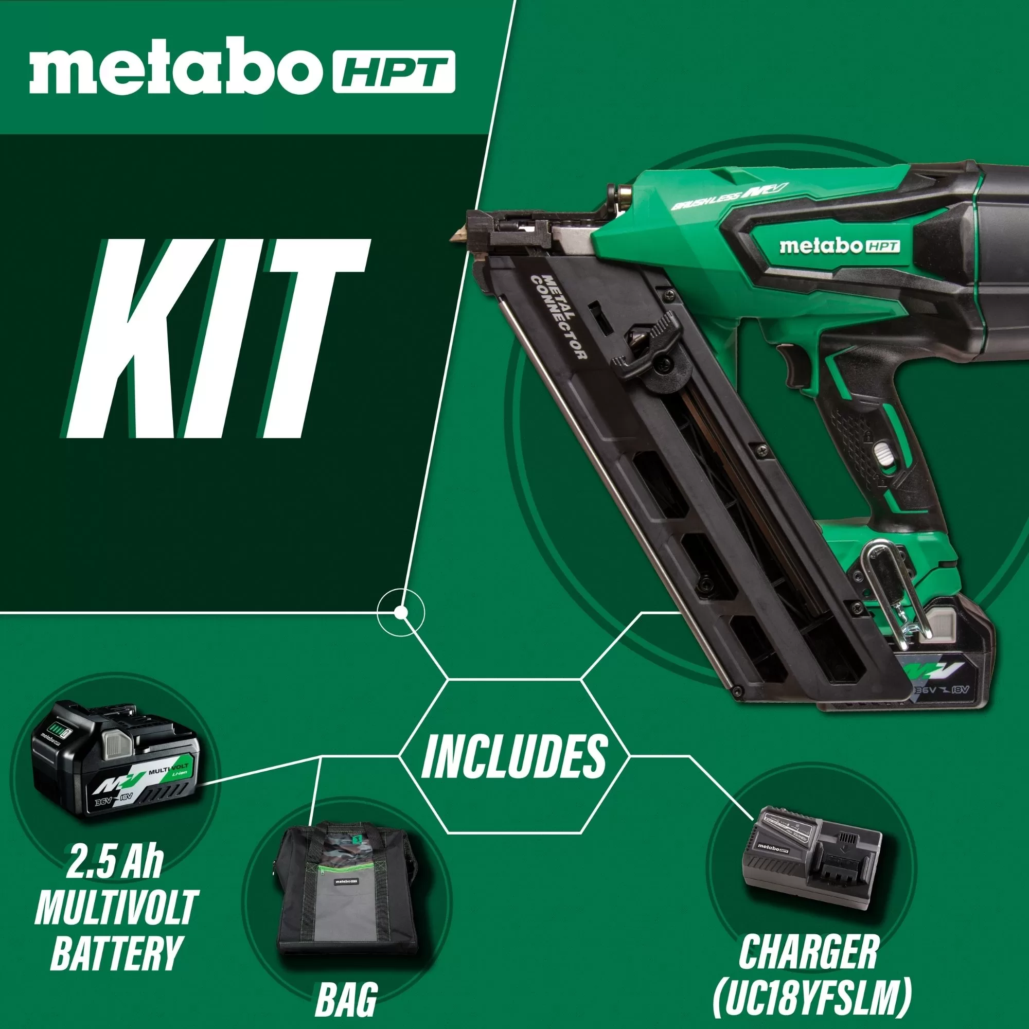 Metabo HPT 1.5-in 35-Degree Cordless Metal-connecting Nailer - Image 4