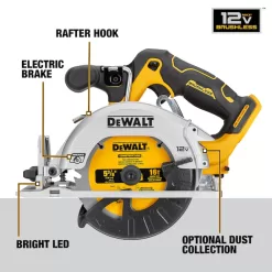 Alternative view of DEWALT XTREME 12-volt Max 5-3/8-in Brushless Cordless Circular Saw (Battery and Charger Not Included)