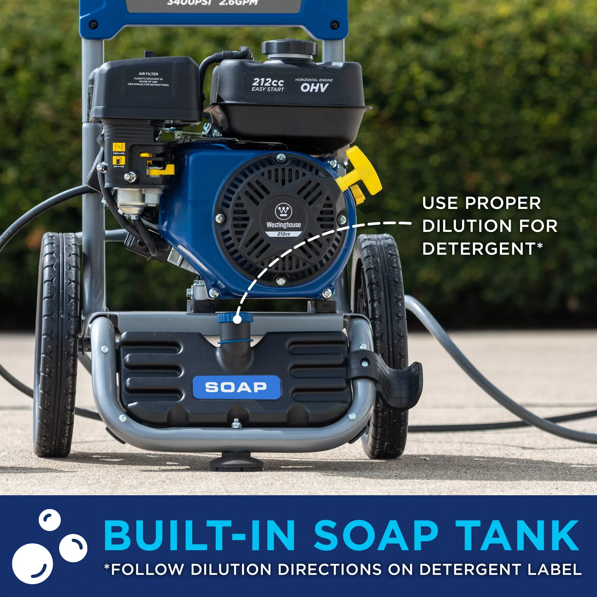 Westinghouse Power Washer | 3400 PSI, 5 Nozzles, Heavy Duty Cleaning - Image 7