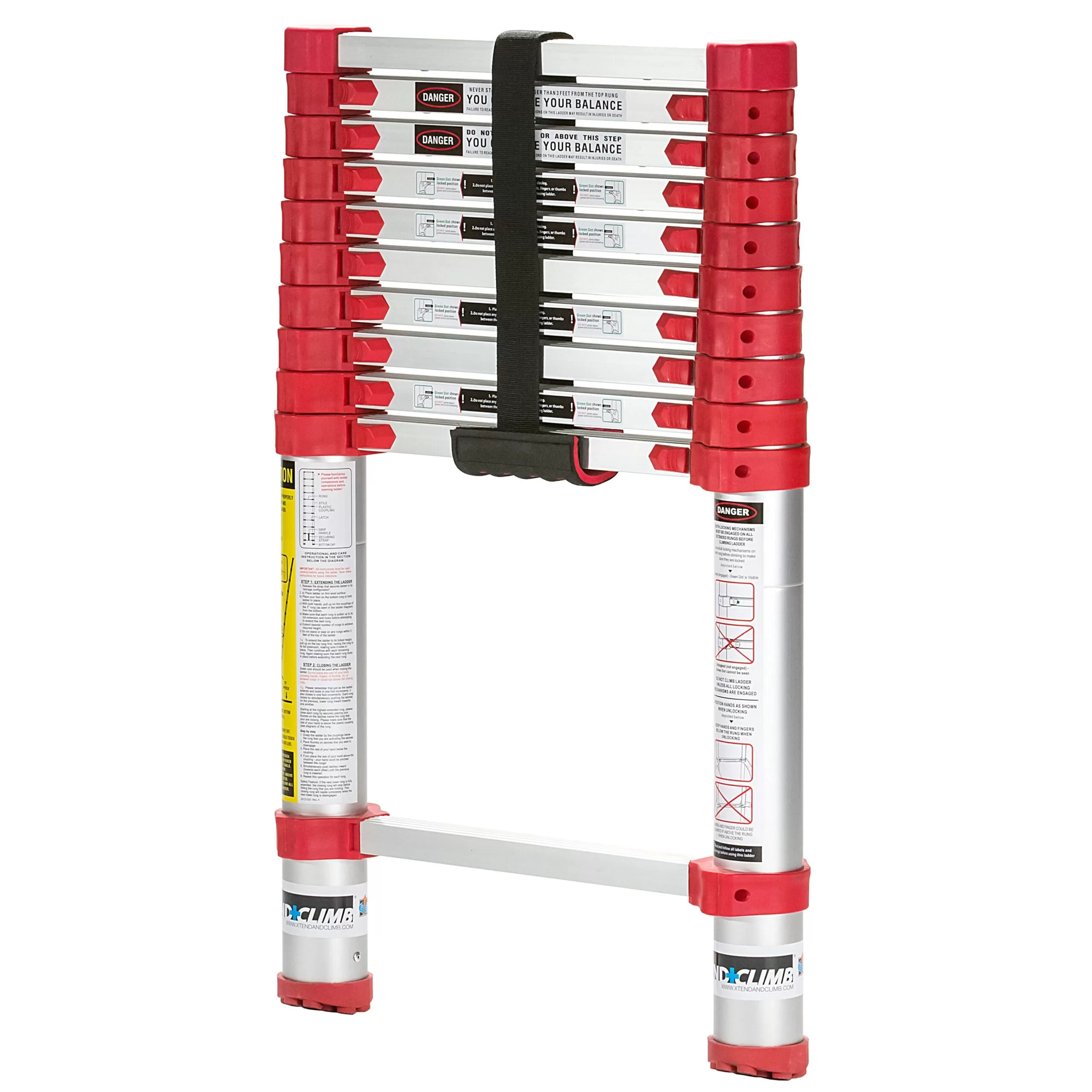 Xtend+Climb Home Aluminum 10.5-ft Type 1- 250-lb Capacity Telescoping Extension Ladder - Image 8