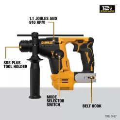 Alternative view of DEWALT  DCH072B XTREME 12-volt Max Sds-plus Cordless Rotary Hammer Drill (Tool Only)
